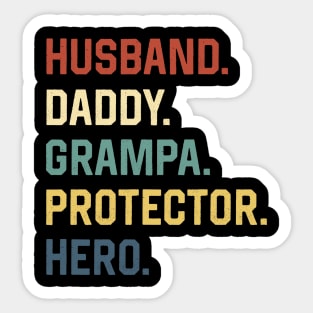 Fathers Day Shirt Husband Daddy Grampa Protector Hero Gift Sticker